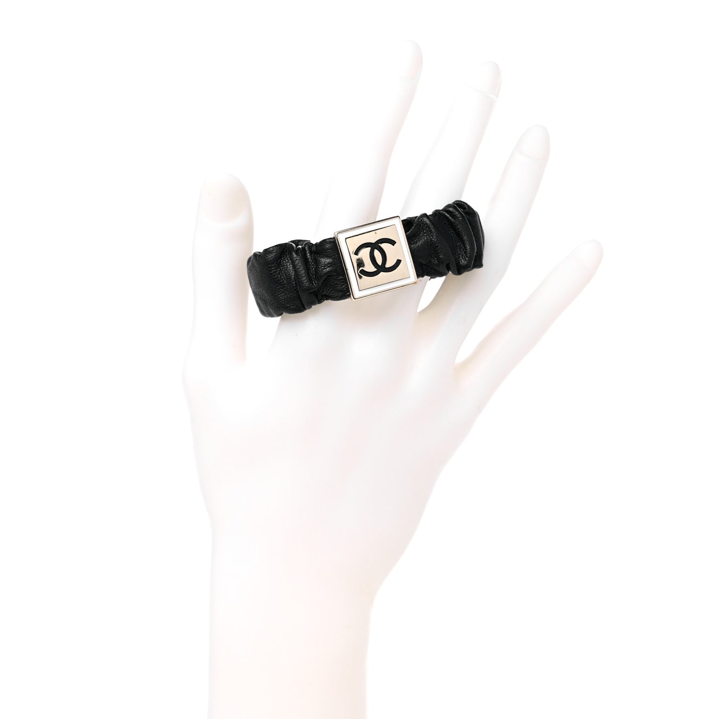 Lambskin CC Bracelet Black