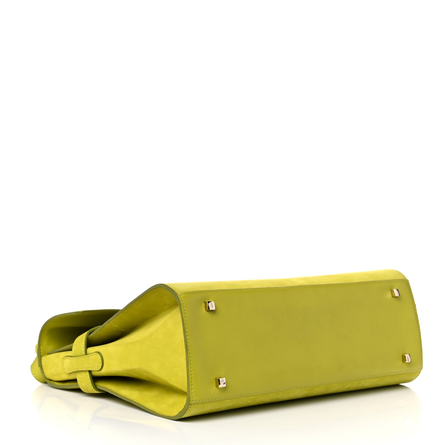 Suede Crocodile Tempete Satchel Green