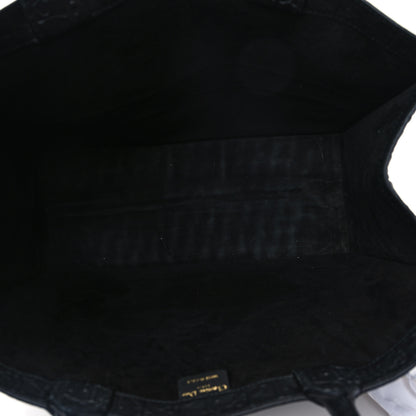 Christian Dior Oblique Calfskin Embossed Medium Book Tote Black 5 of 10