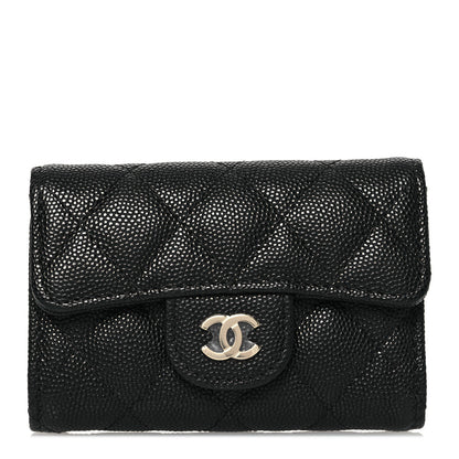 Chanel Caviar Quilted Classic 4 Key Holder Wallet Black 1 of 9