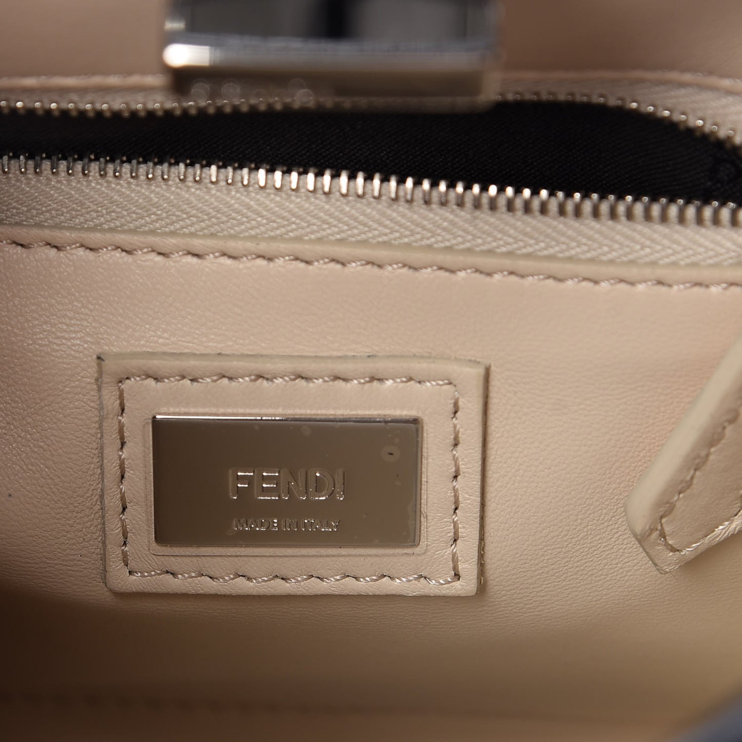 Calfskin Flowers and Bows Scalloped Mini Peekaboo Iconic Satchel Black Camelia