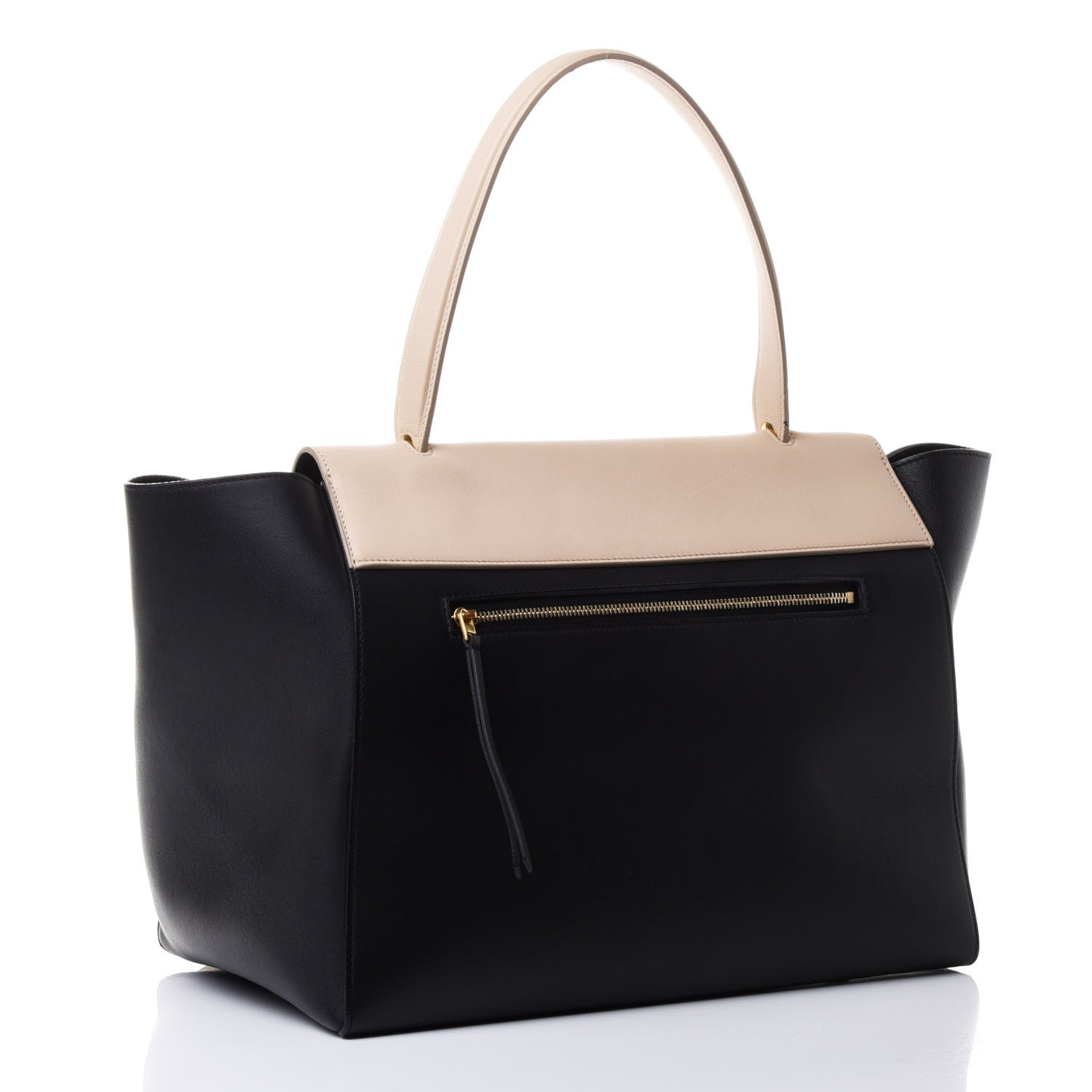 Celine Smooth Calfskin Small Bi-Color Belt Bag Black Cream 2 of 4