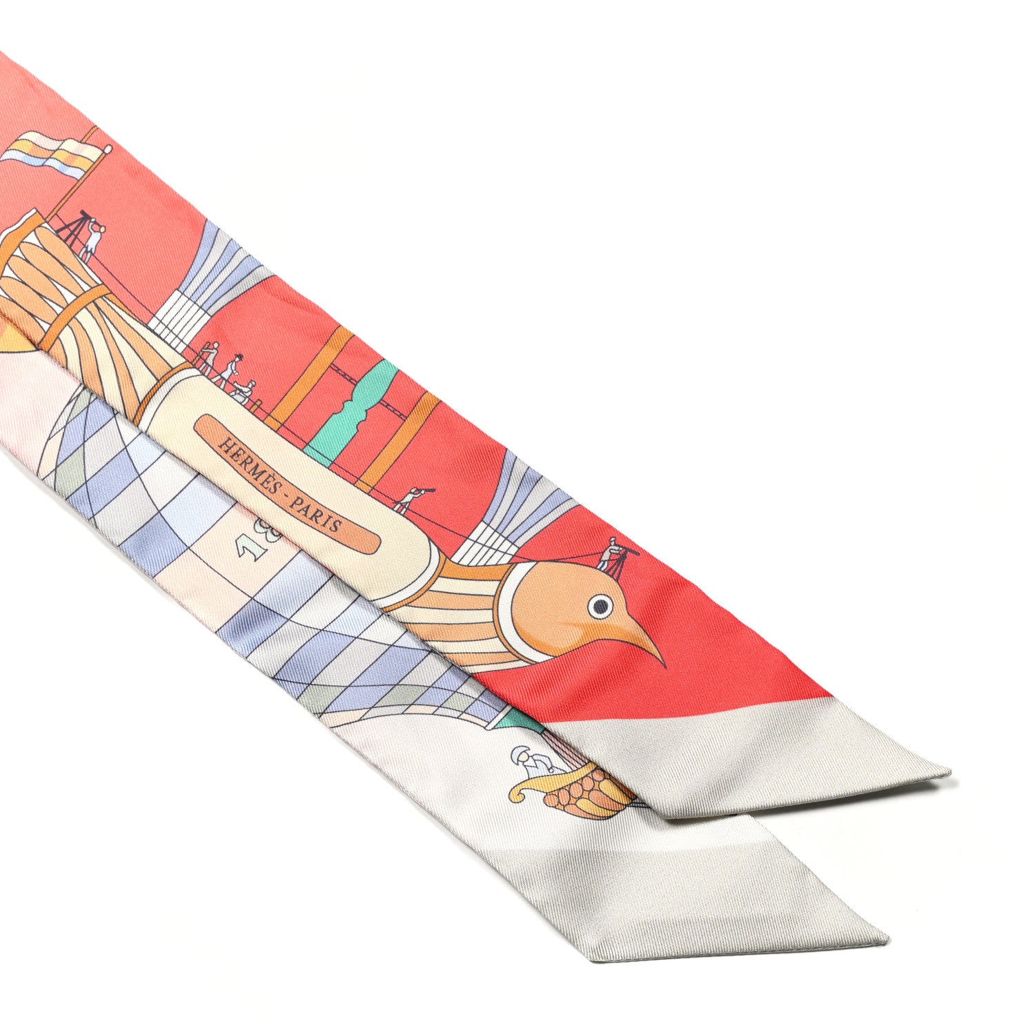 Hermes Silk Les Folies Du Ciel Twilly Grenadine Vert Multicolor 2 of 4