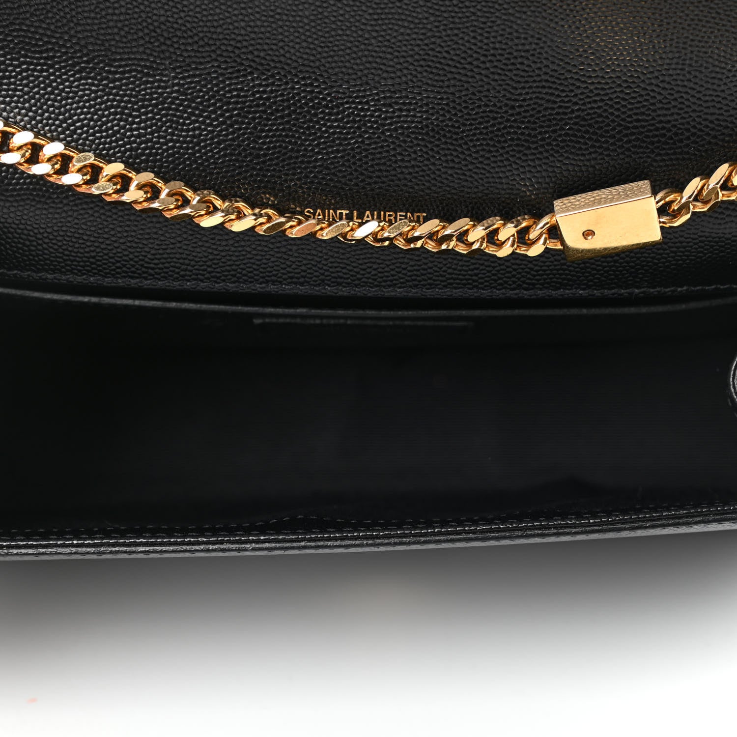 Saint Laurent Grain De Poudre Medium Classic Monogram Kate Satchel Black 4 of 5