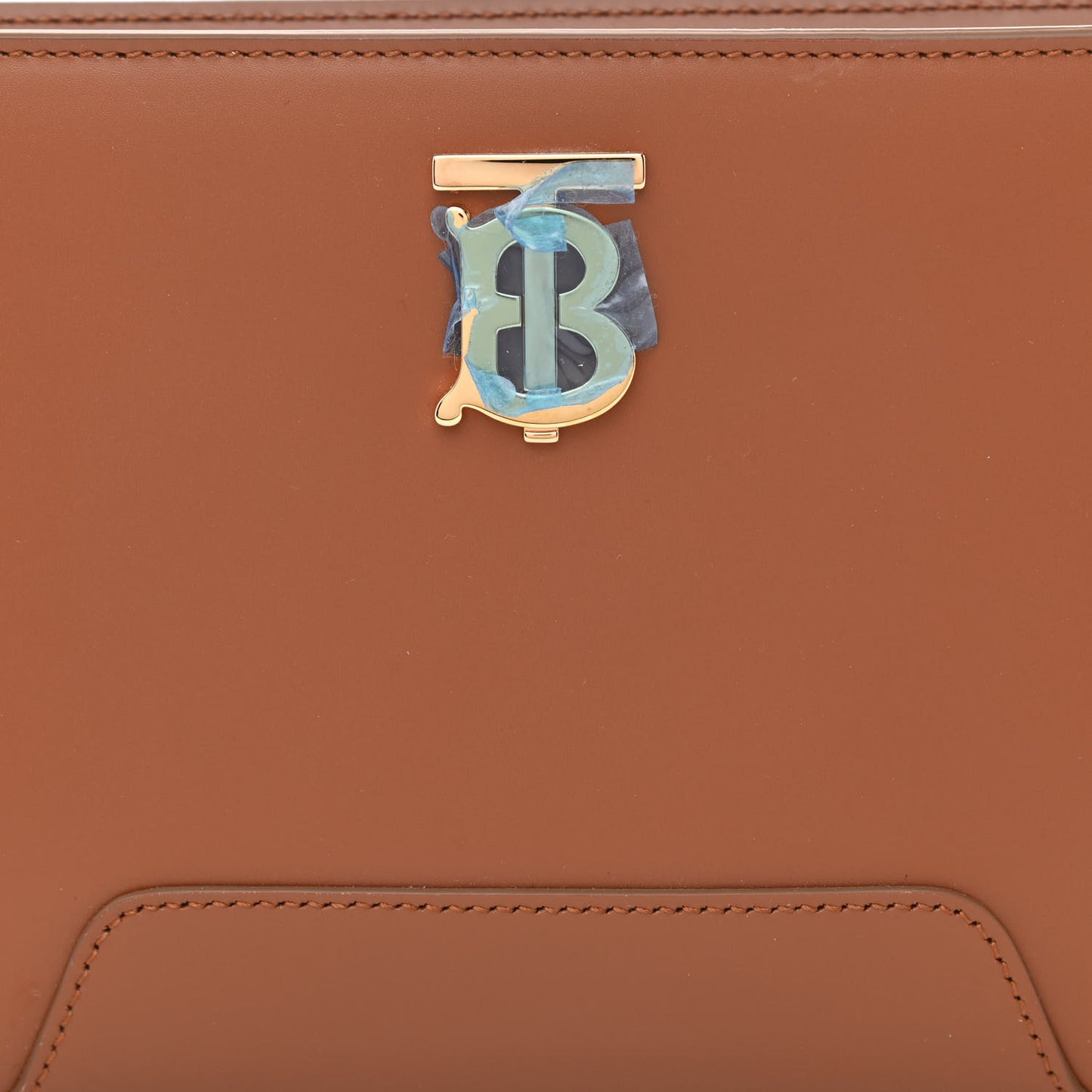 Smooth Calfskin TB Shoulder Bag Warm Tan