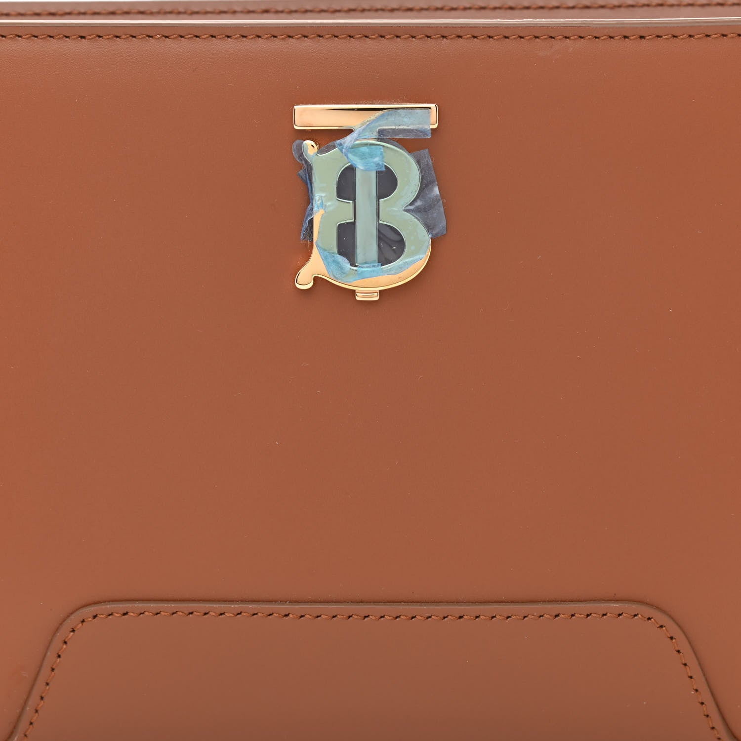 Burberry Smooth Calfskin TB Shoulder Bag Warm Tan 7 of 9