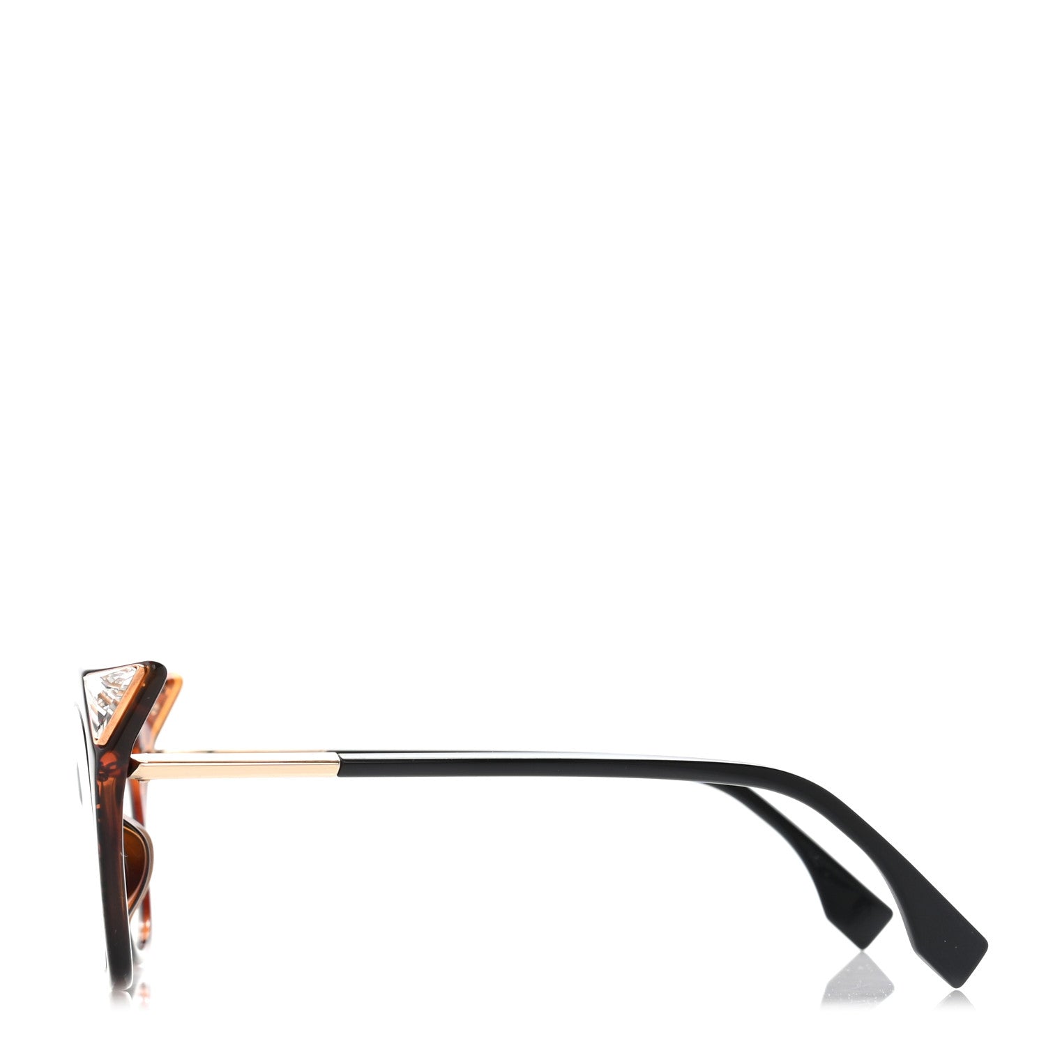 Fendi Acetate Metal FF Cat Eye Iridia Sunglasses FF 0357/S Havana 3 of 6