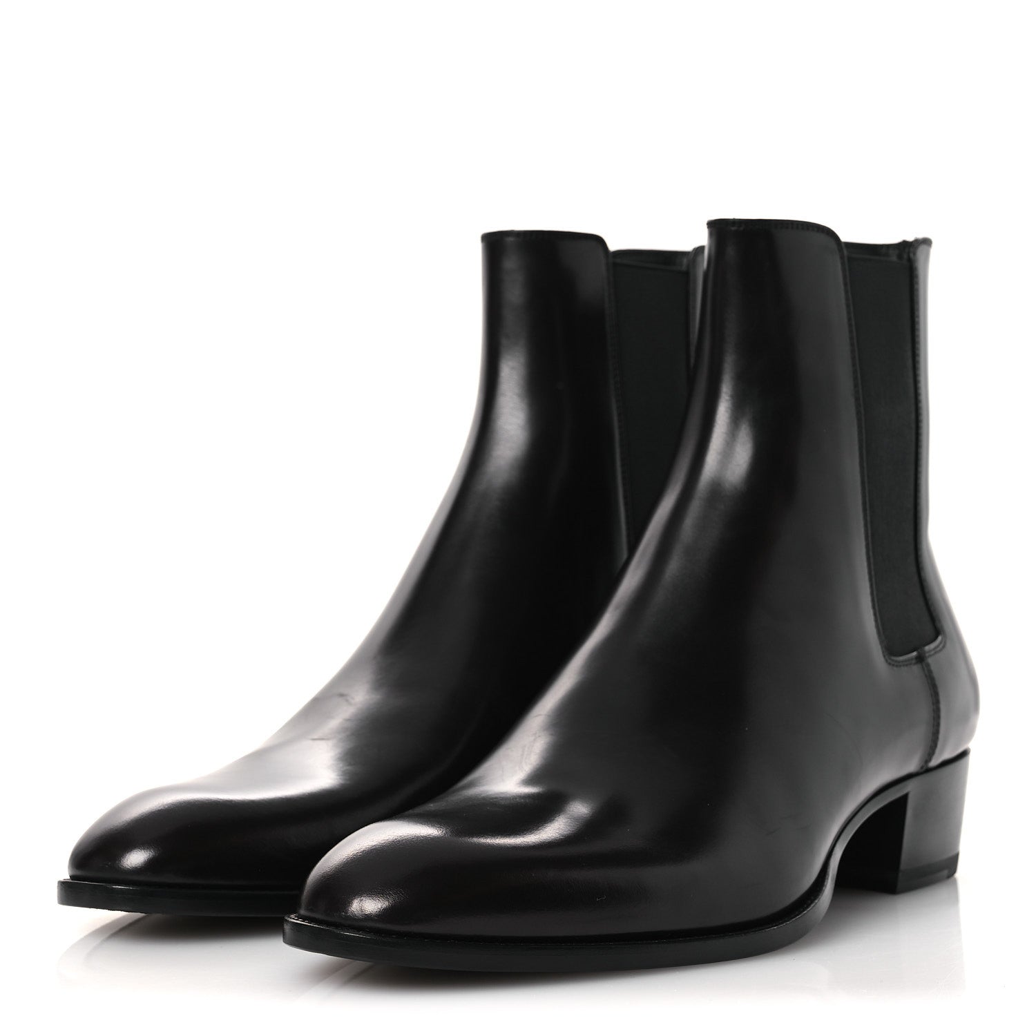 Saint Laurent Calfskin Mens Wyatt 40mm Chelsea Boots 45 Sparrow Brown 4 of 12