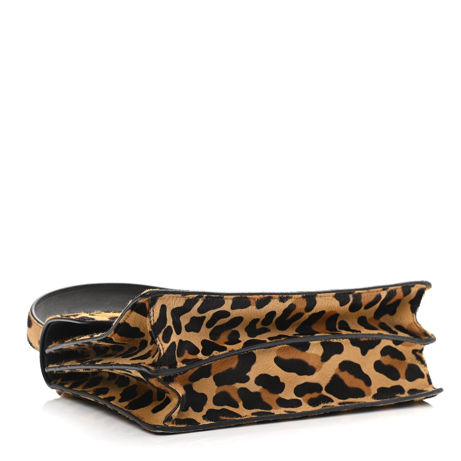 Miu Miu Pony Hair Leopard Print Confidential Logo Shoulder Bag 4 of 11
