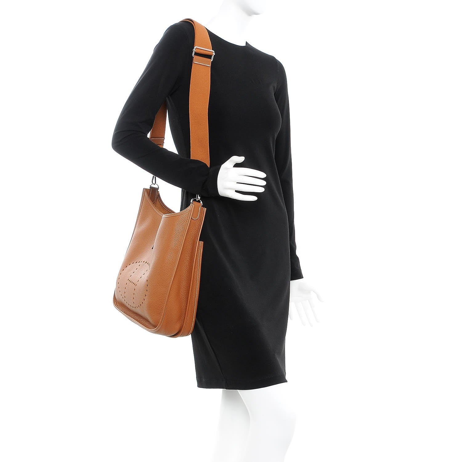 Hermes Taurillon Clemence Evelyne III PM Gold 2 of 7