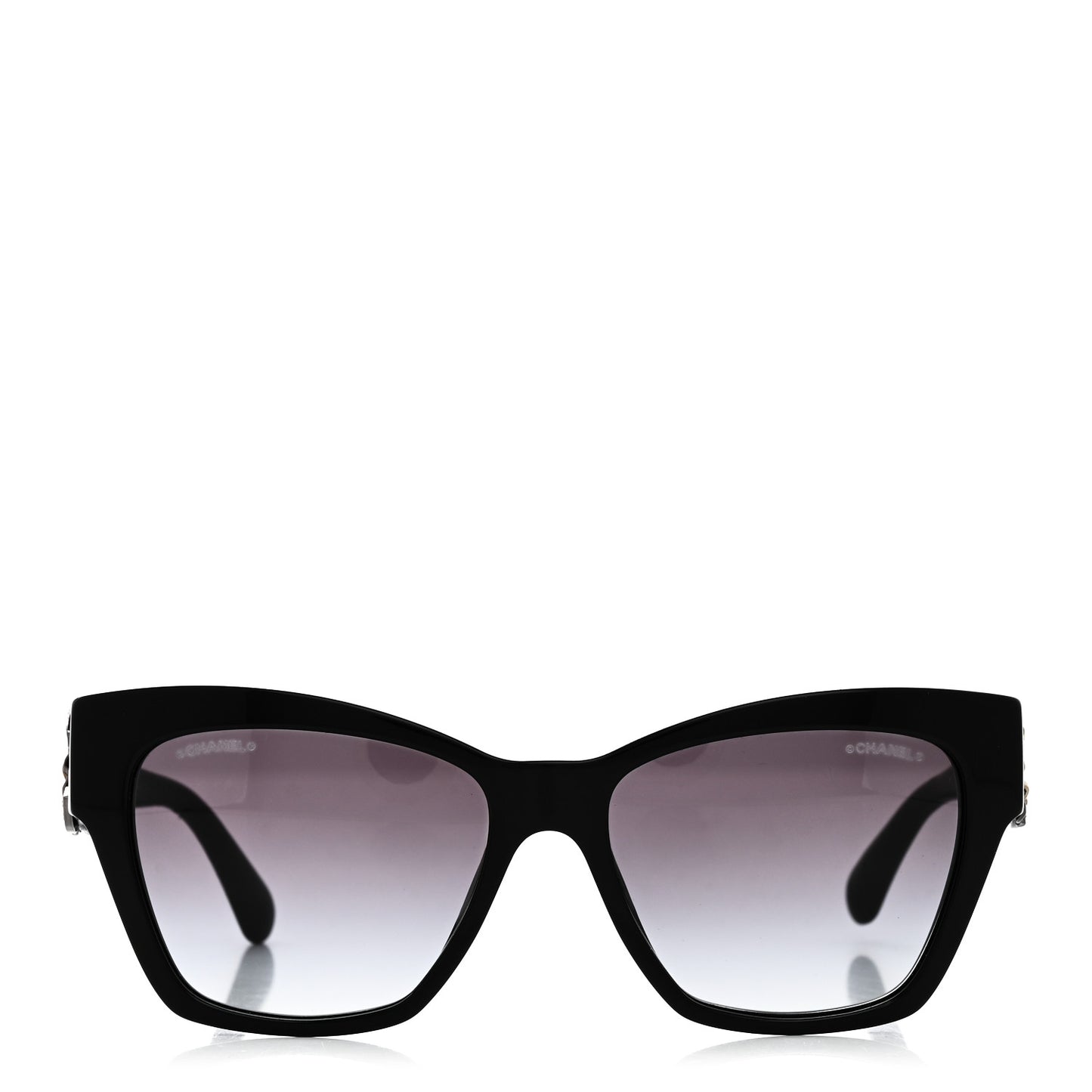 Acetate Square Cat Eye CC Sunglasses 5456 Q B Black