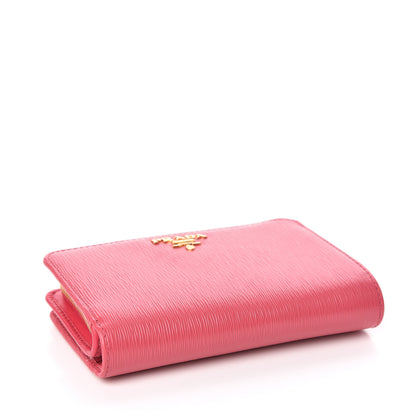 Prada Vitello Move Compact Wallet Peonia 4 of 7