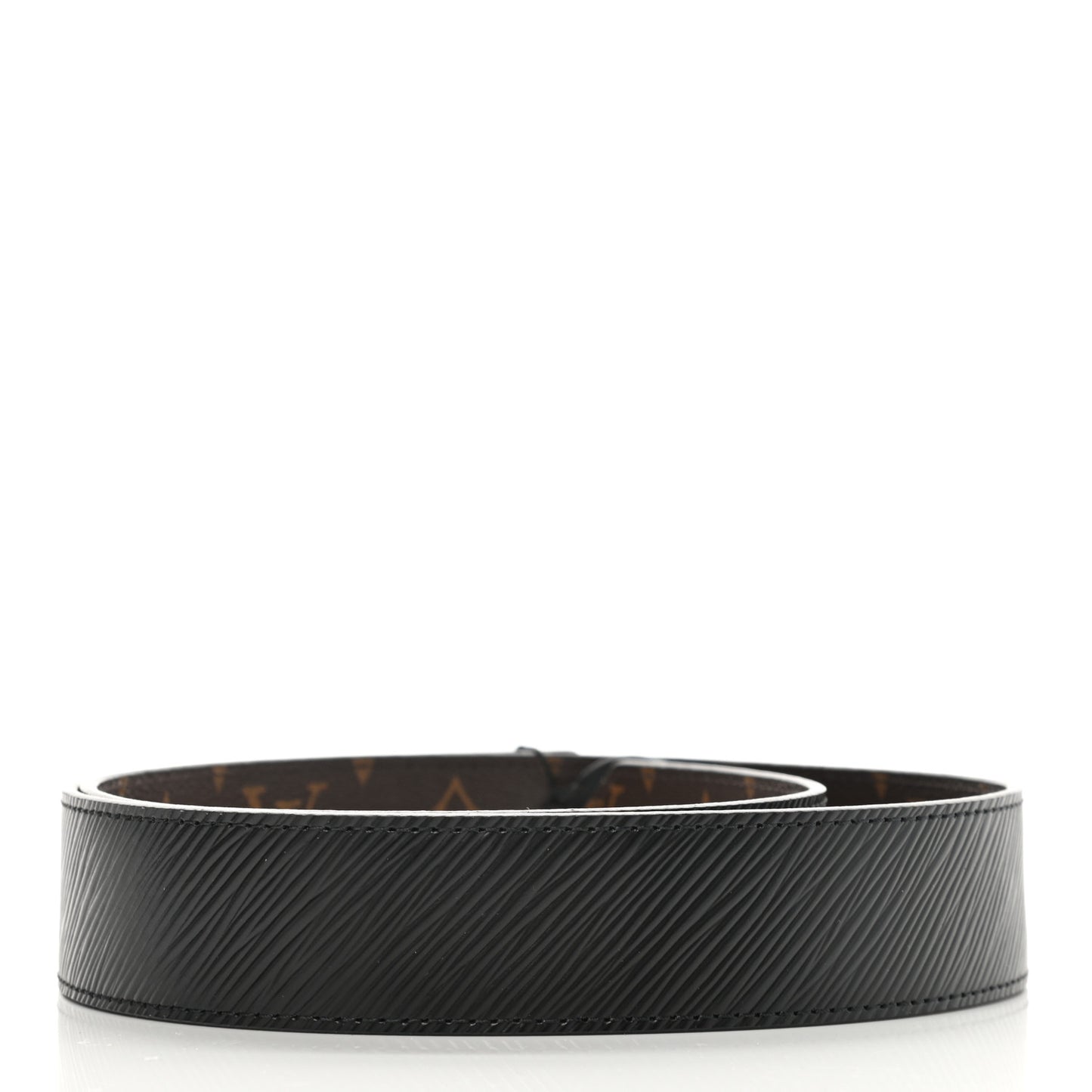 Monogram Epi 35mm LV Circle Reversible Belt 85 34 Black