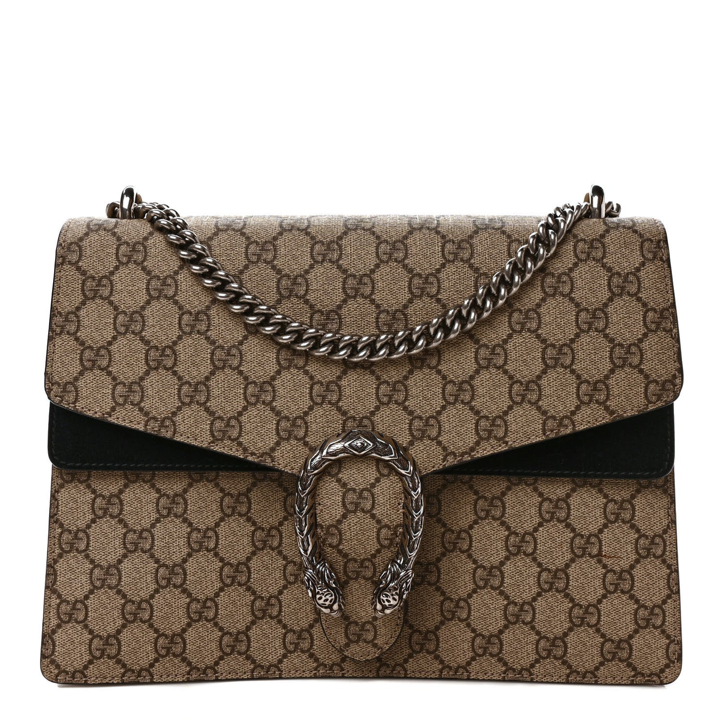 GG Supreme Monogram Medium Dionysus Shoulder Bag Black