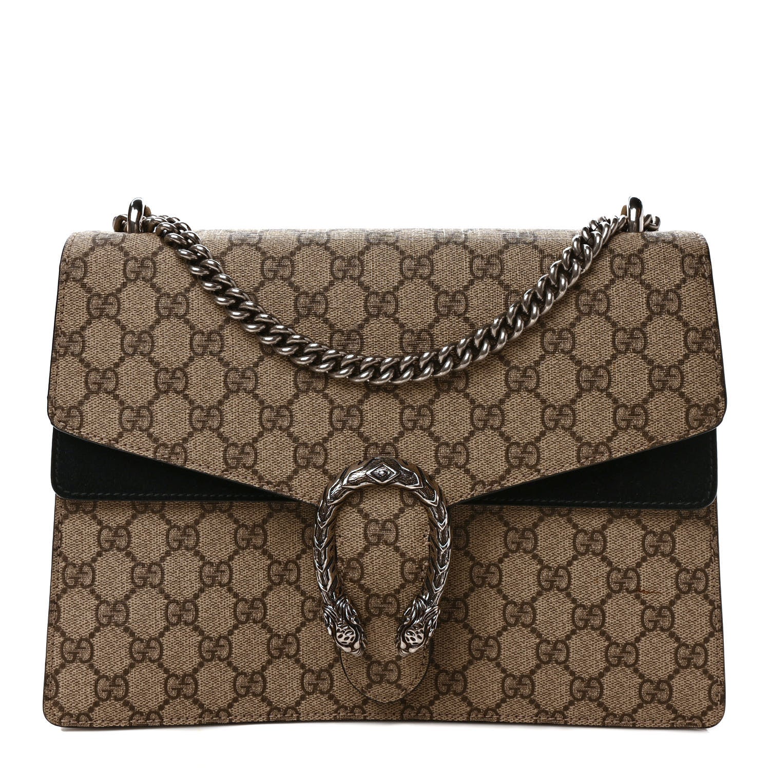 Gucci GG Supreme Monogram Medium Dionysus Shoulder Bag Black 1 of 11