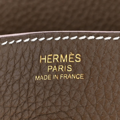 Hermes Taurillon Clemence Lindy 30 Etoupe 6 of 10