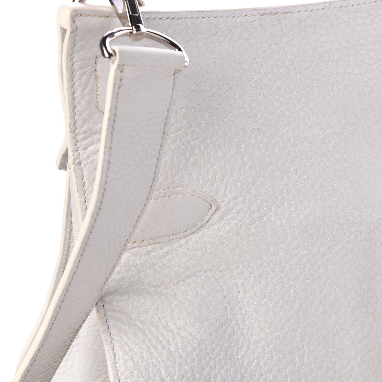 Hermes Taurillon Clemence Jypsiere 34 White 14 of 22