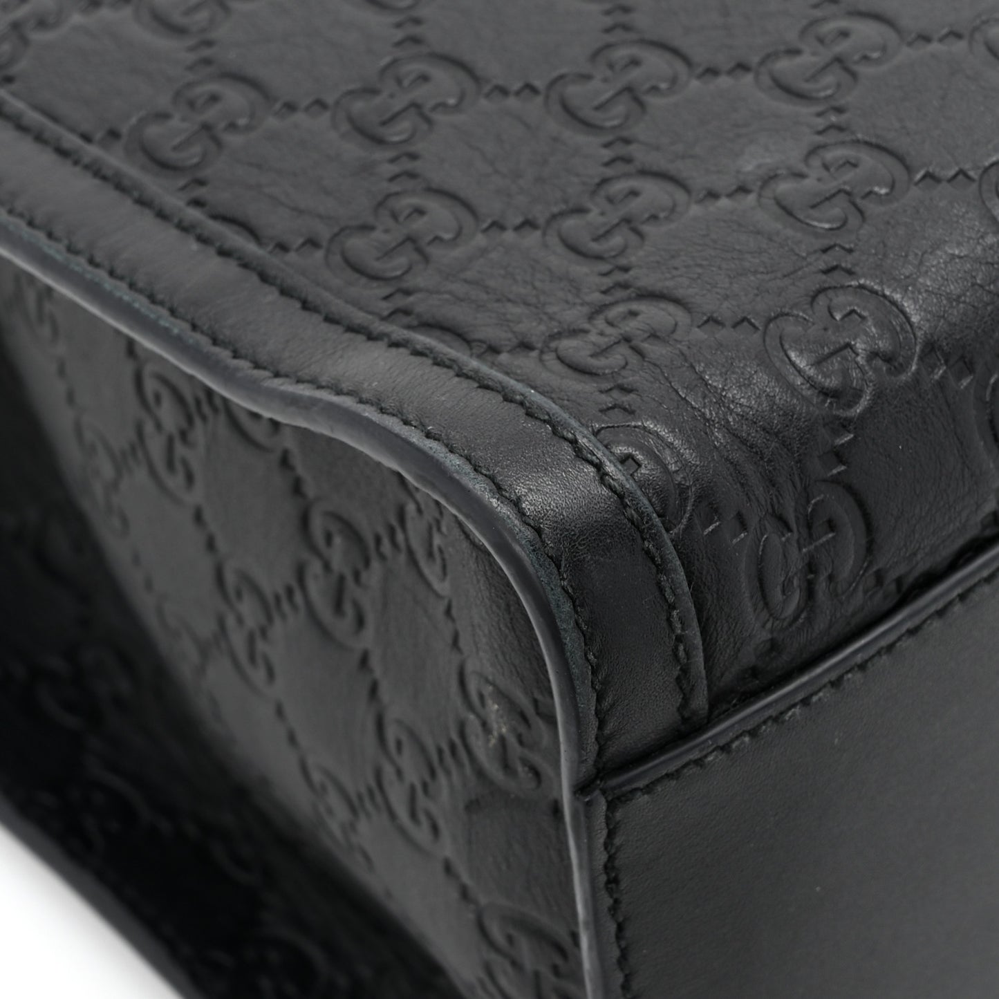 Guccissima Medium Padlock Tote Black