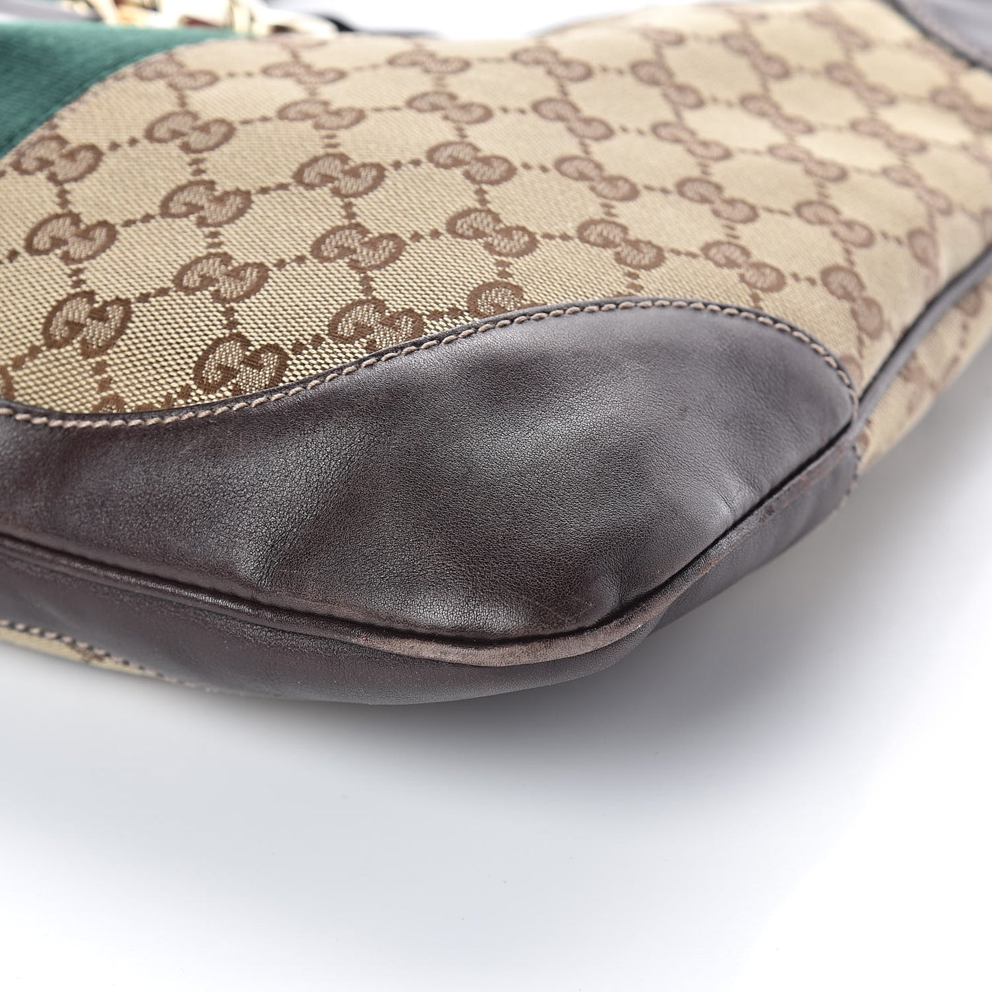 Monogram Web Jackie O Bouvier Hobo Dark Brown