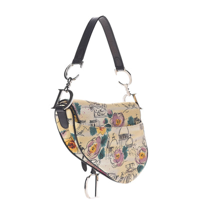 Christian Dior Canvas Paris 50s Saddle Bag Multicolor 3 of 13