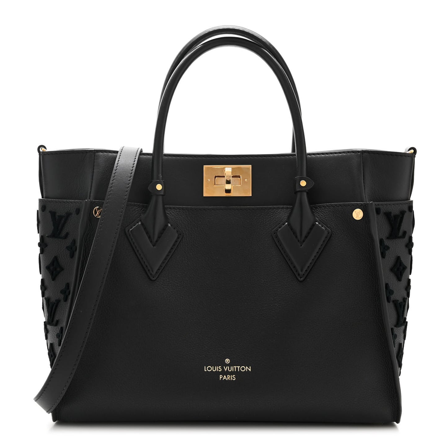 Calfskin Monogram Tufting On My Side Black