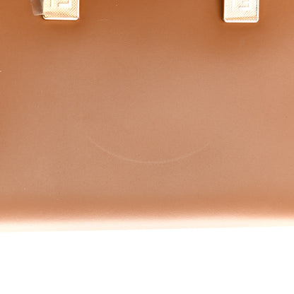 Fendi Vitello King Plexiglass Logo Embossed Mini By The Way Top Handle Boston Bag Caramello 13 of 14