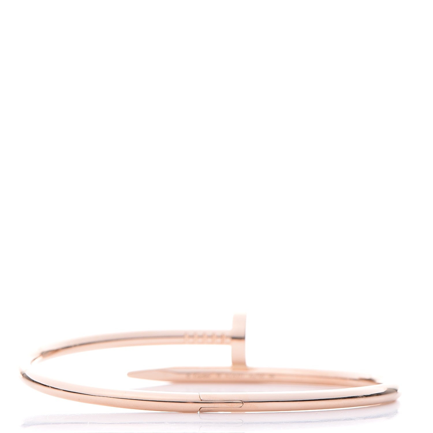 clasp on the Cartier 18K Pink Gold Juste Un Clou Bracelet 19