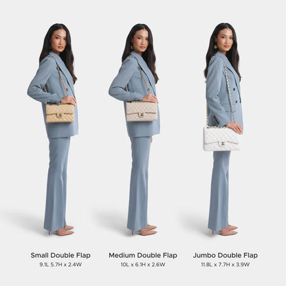 Chanel Small Double Flap, Medium Double Flap, Jumbo Double Flap size guide 12 of 12