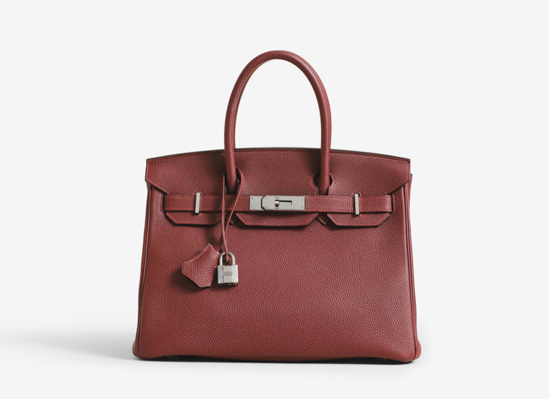 Hermès leather handbag with top handle