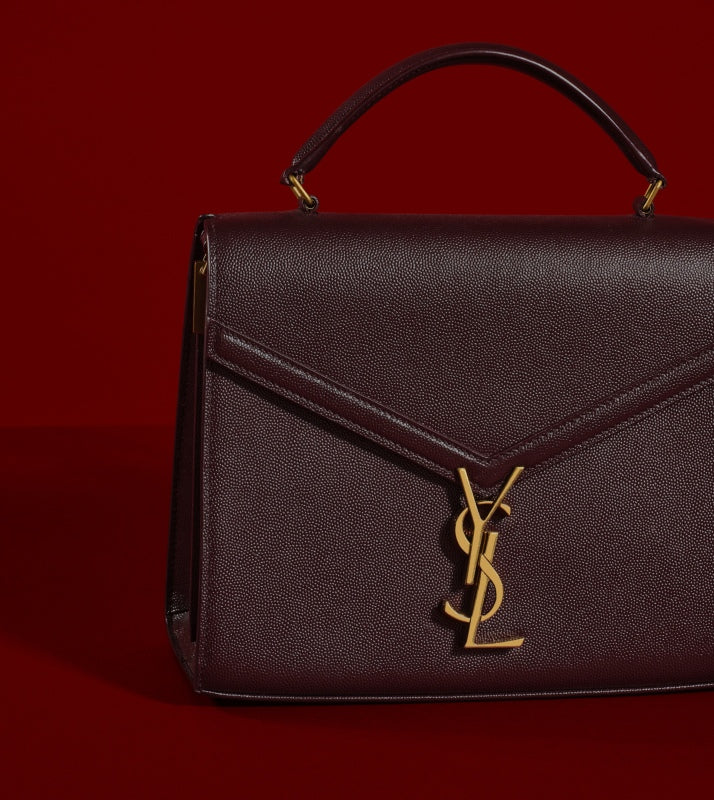 one red Saint Laurent Cassandra bag