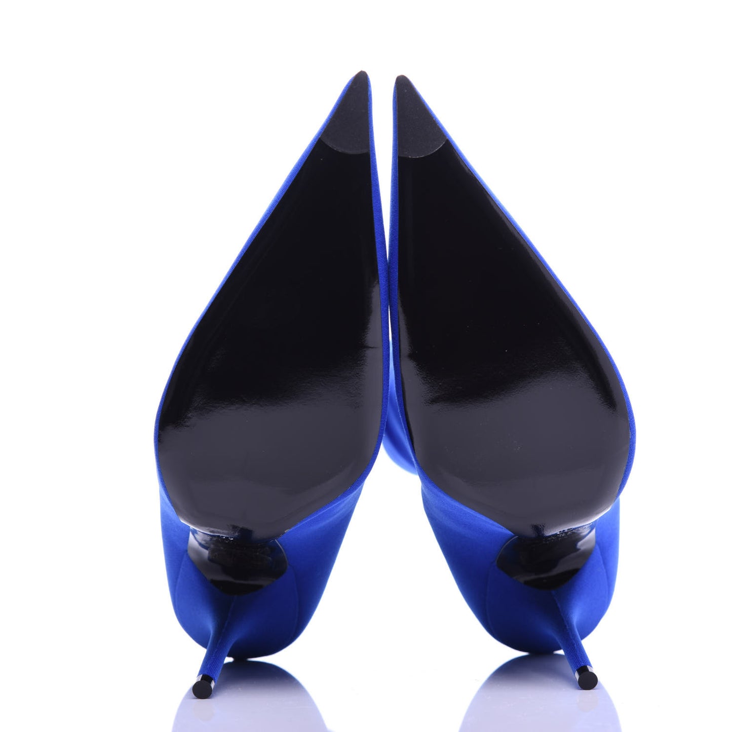 Jersey Crepe Pointed Toe Knife Booties 40 Bleu Sapphir