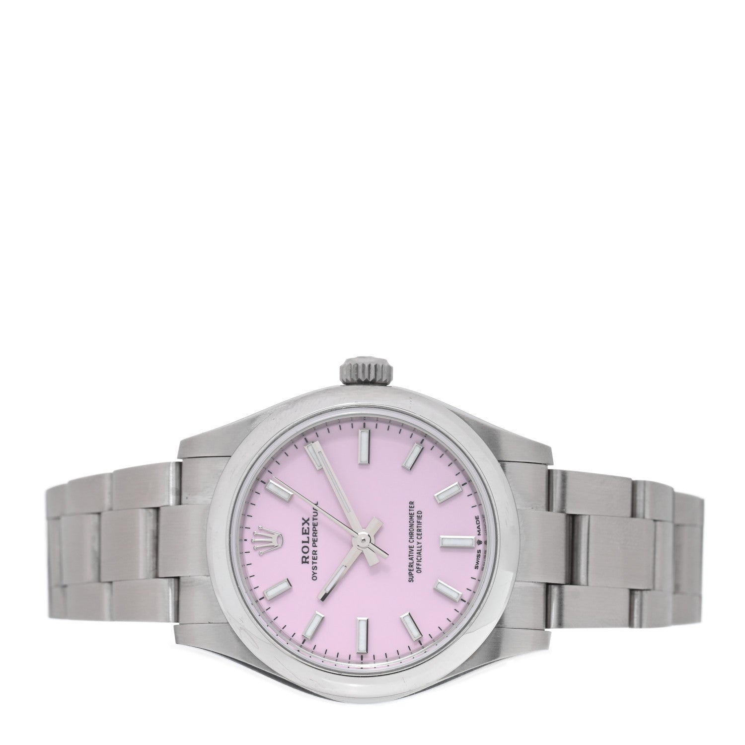 Rolex Stainless Steel 31mm Oyster Perpetual Watch Candy Pink 277200 2 of 5