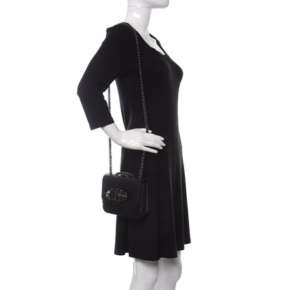 Christian Louboutin Calfskin Baby Sweety Charity NV Shoulder Bag Black 2 of 10