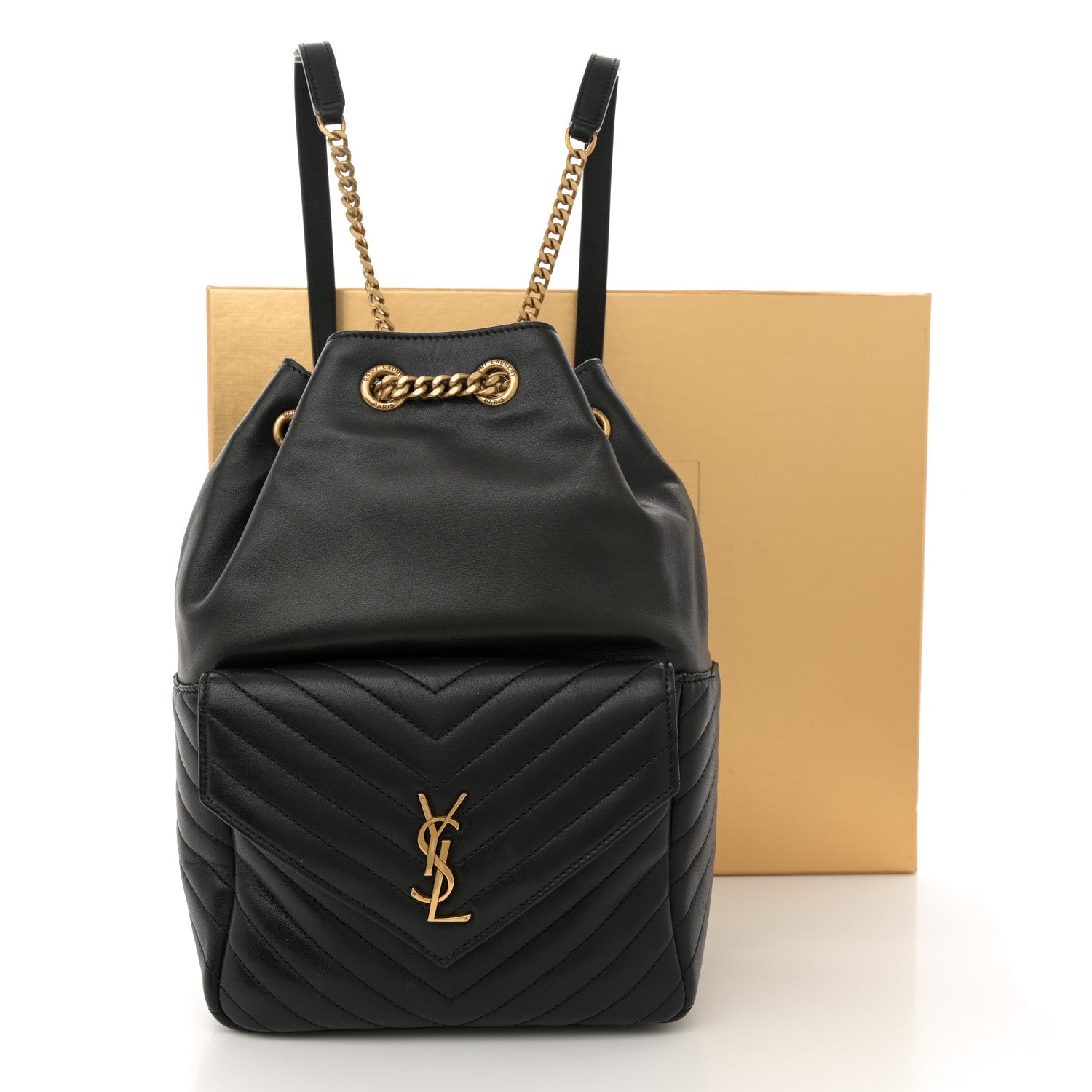 Saint Laurent Lambskin Matelasse Monogram Joe Backpack Black 13 of 13