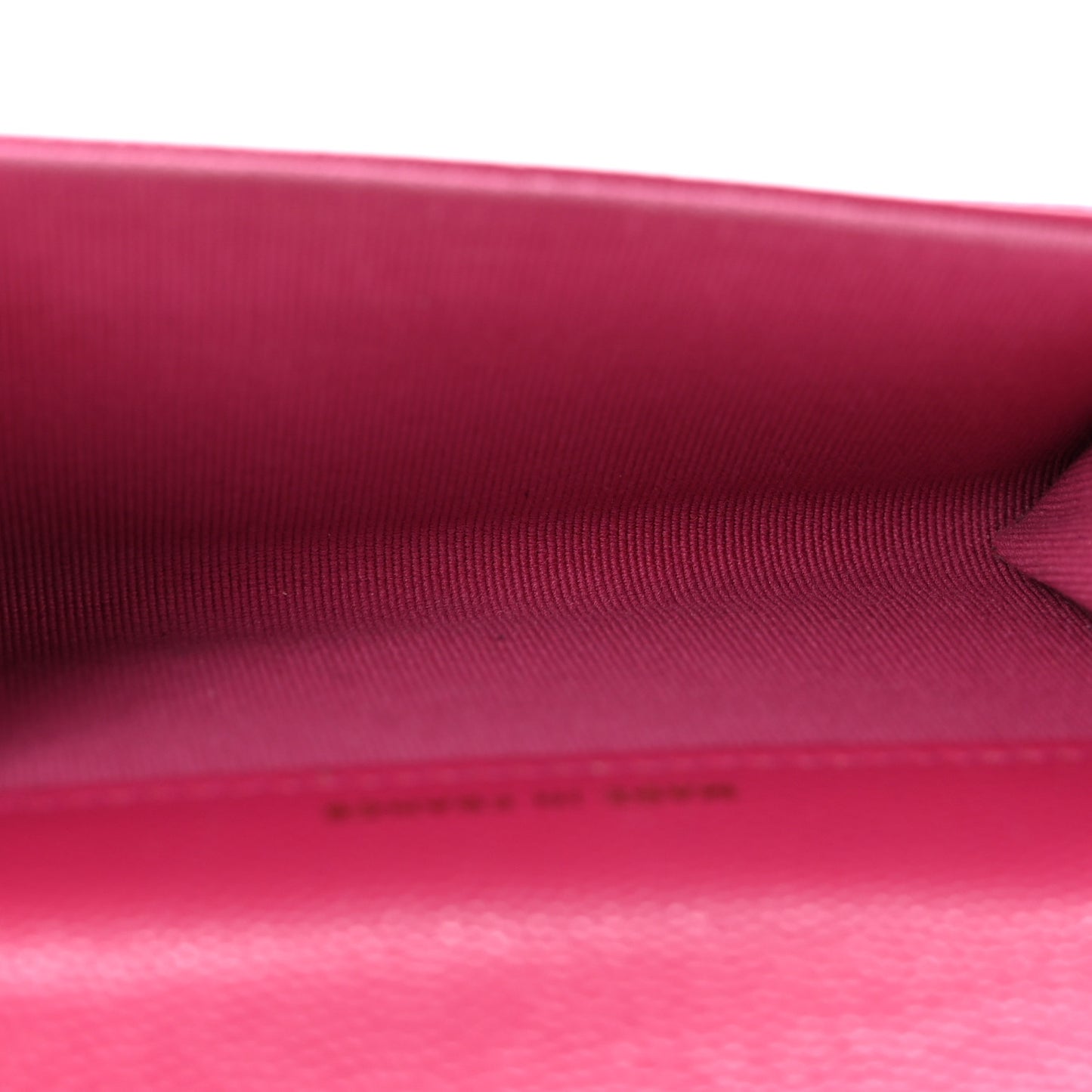 Caviar Quilted Flap Card Holder Wallet Dark Pink