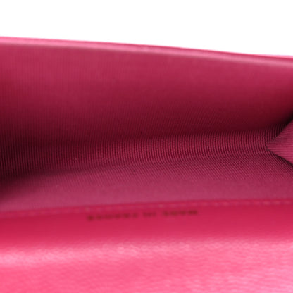 Chanel Caviar Quilted Flap Card Holder Wallet Dark Pink 5 of 11
