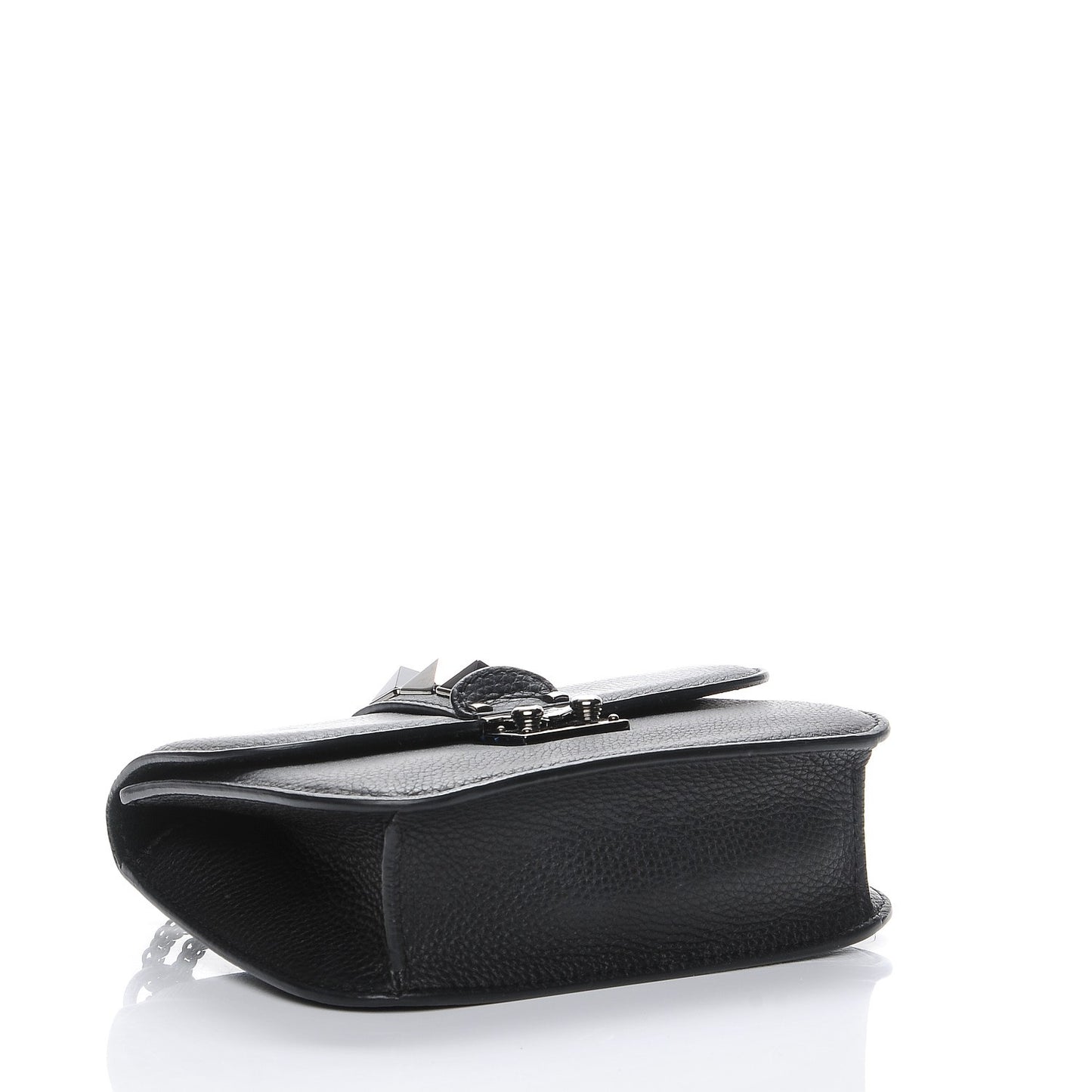 Vitello Small Glam Lock Rockstud Flap Black