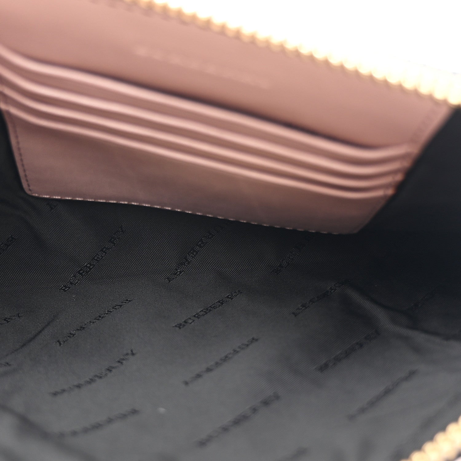 Burberry Signature Grain Calfskin Check Embossed Peyton Crossbody Clutch Bag Pale Orchid 5 of 11