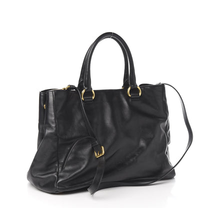 Prada Soft Calfskin Tote Black 2 of 11