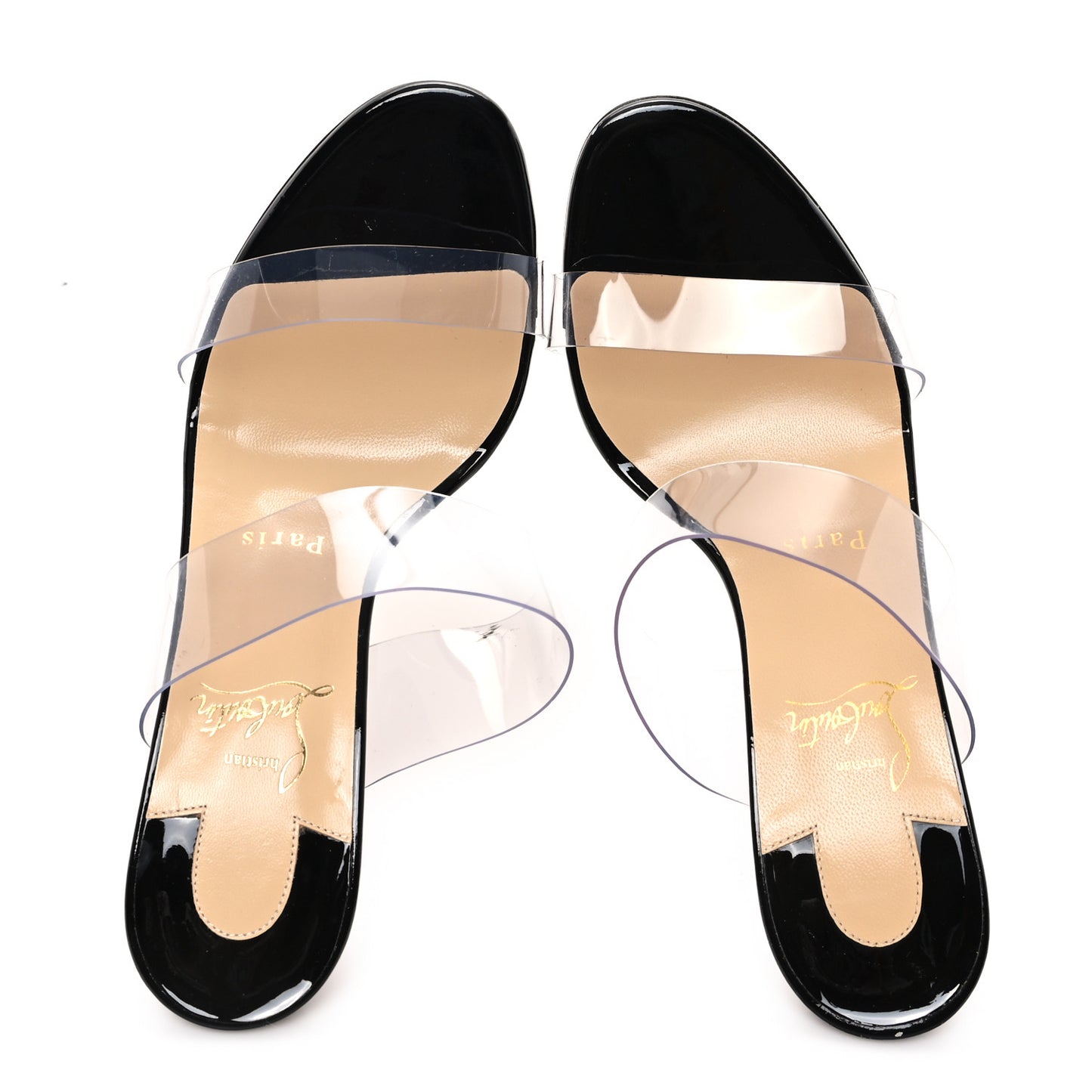 Patent PVC Just Nothing 85 Slide Sandals 37 Black