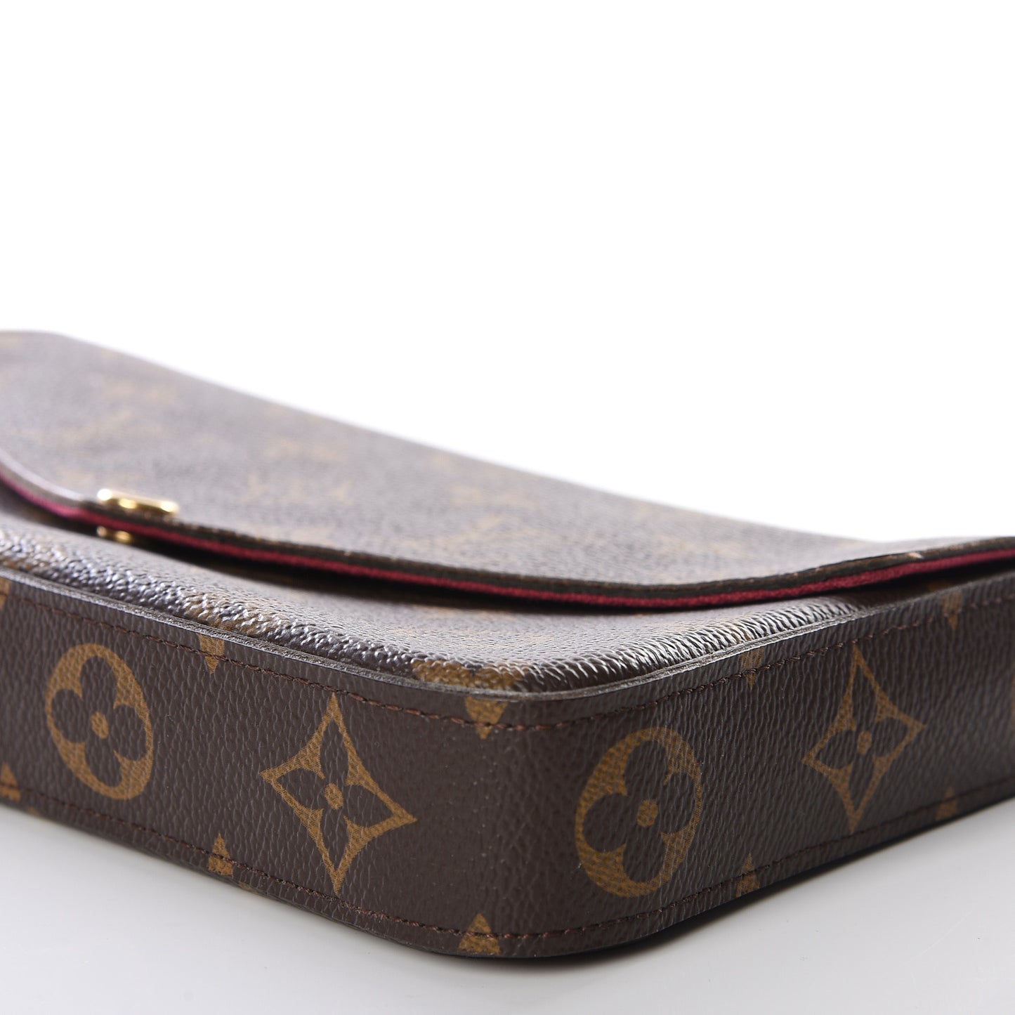 Monogram Pochette Felicie Chain Wallet Fuchsia