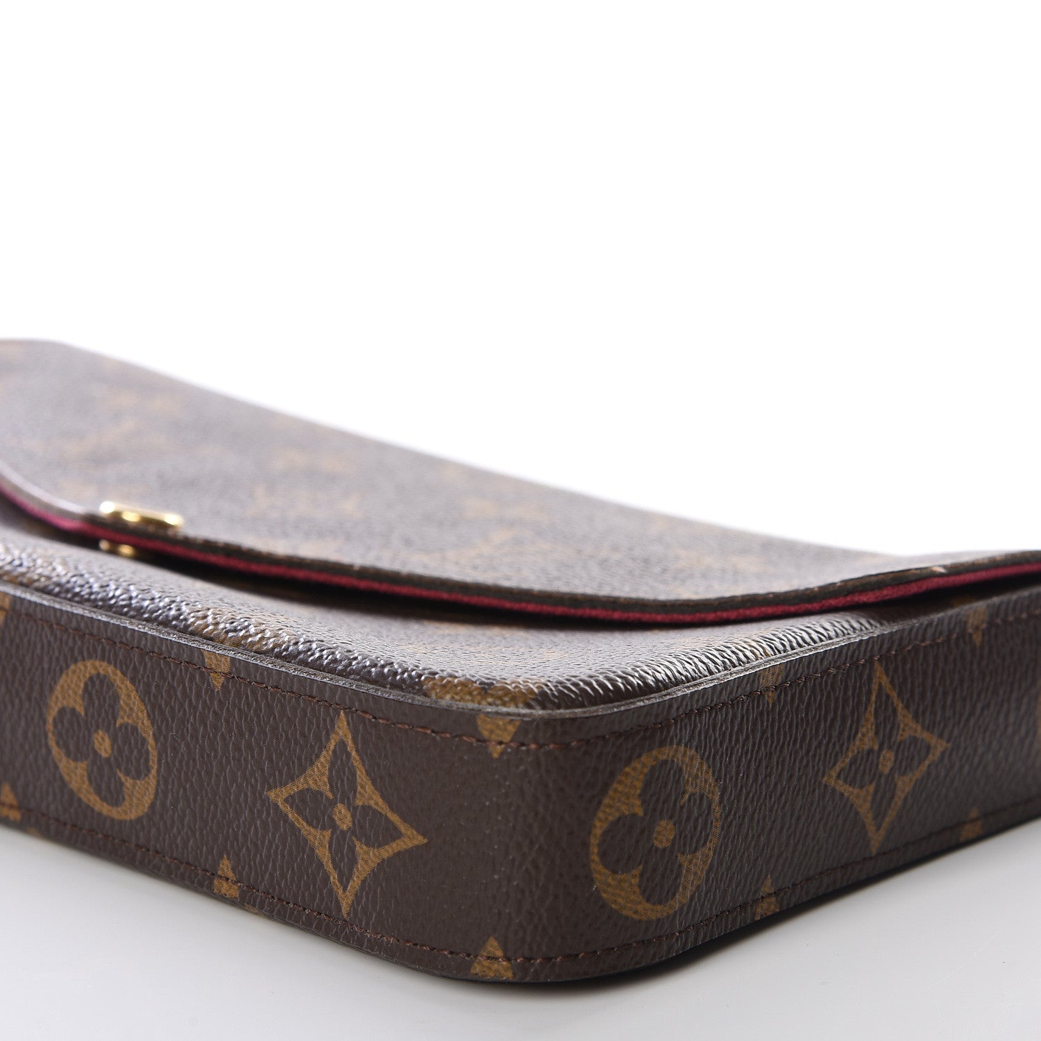 Louis Vuitton Monogram Pochette Felicie Chain Wallet Fuchsia 6 of 10