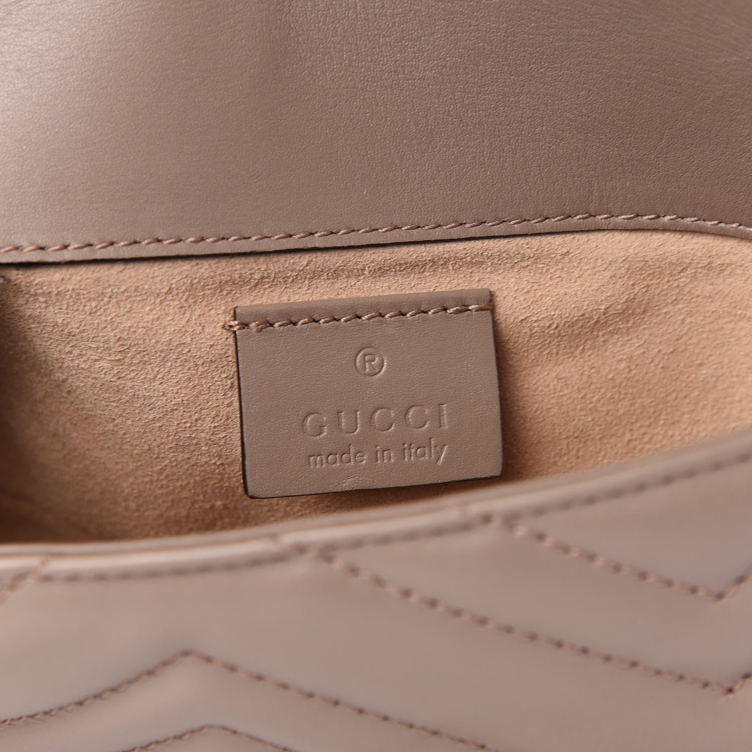 Gucci Calfskin Matelasse Super Mini GG Marmont Shoulder Bag Porcelain Rose 5 of 8