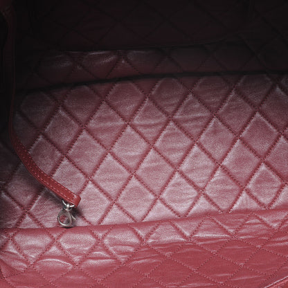 Chanel Metallic Caviar Mademoiselle Lock Cerf Shopper Tote Silver 5 of 7