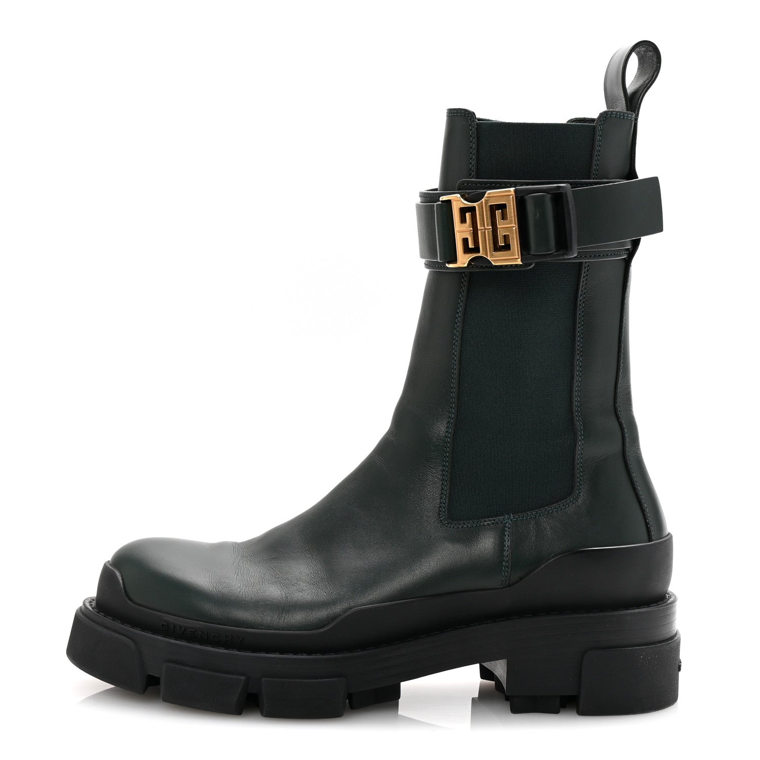 Givenchy Calfskin 4G Terra Ankle Boots 37 Green Black 1 of 9