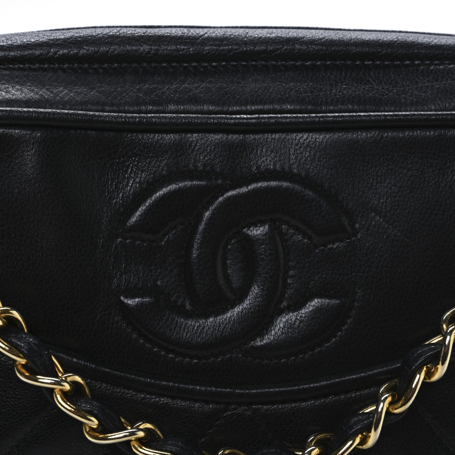 Chanel Lambskin Quilted CC Tassel Camera Case Black 9 of 13