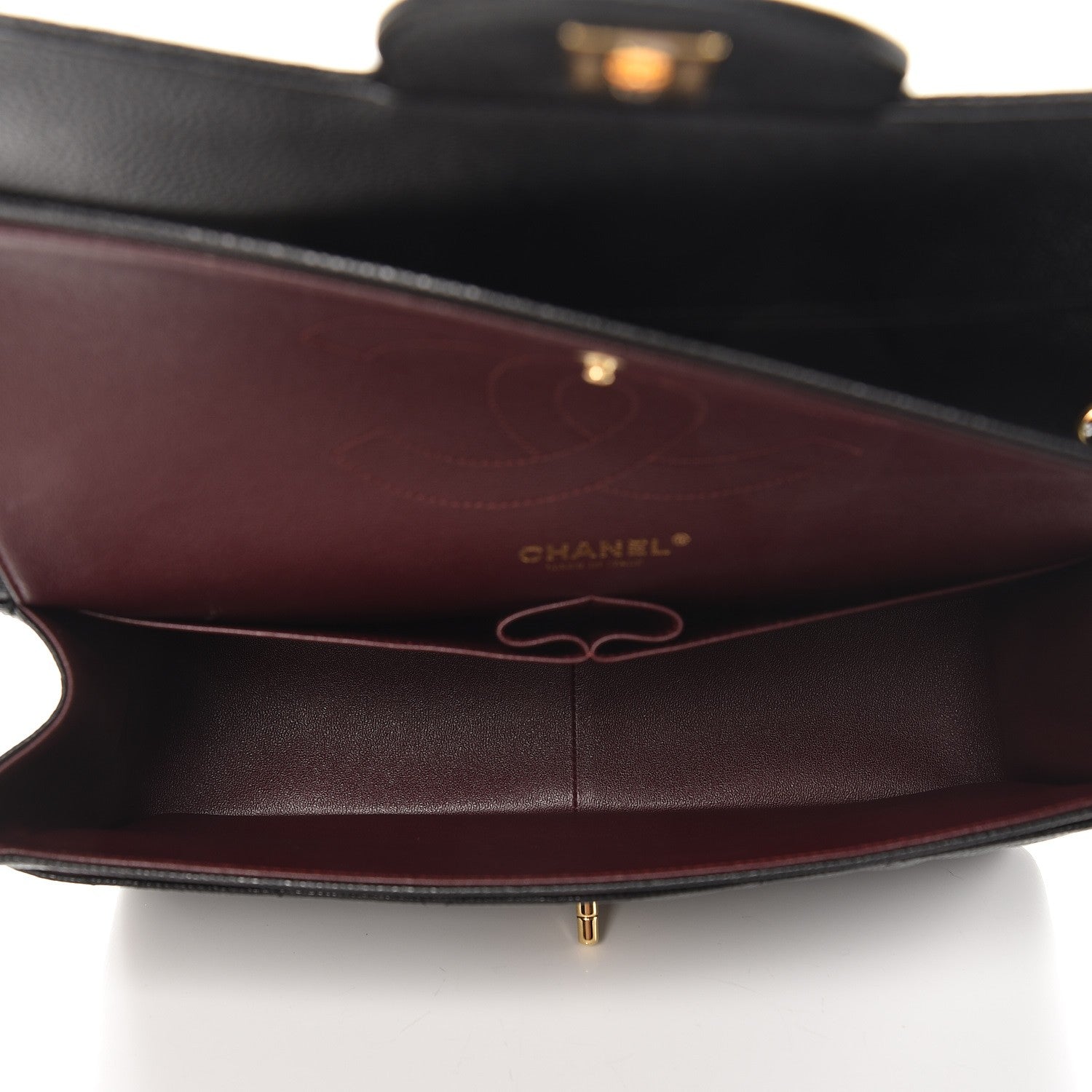 Chanel Caviar Quilted Jumbo Double Flap Black 6 of 9