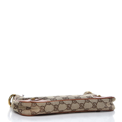 Gucci Monogram Horsebit Nail Chain Pochette Orange 4 of 10