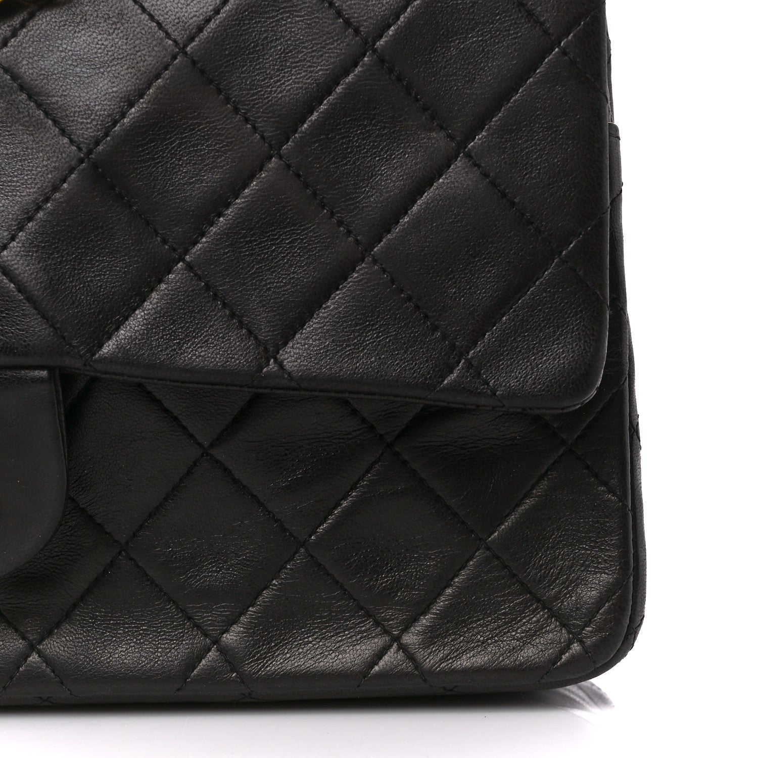 Chanel Lambskin Quilted Medium Double Flap Black 13 of 13