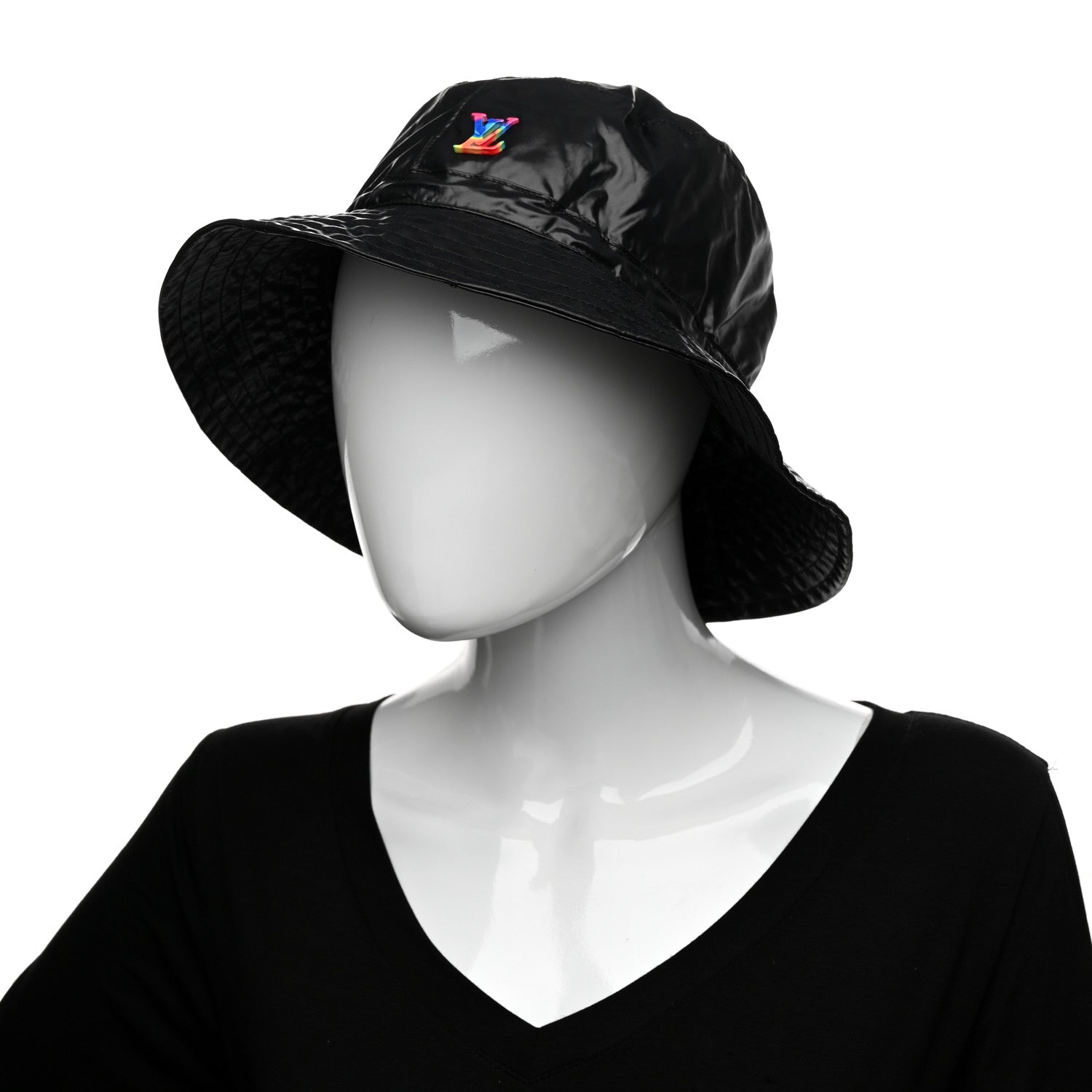 Louis Vuitton Nylon 2054 Transformable Bob Bucket Hat 58 Black 2 of 9
